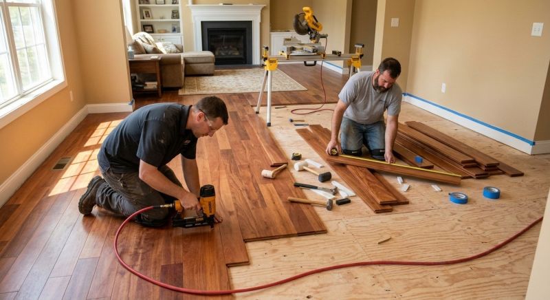 Cherry Floor Installation in Brookeville, MD