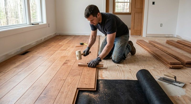 Cherry Floor Installation in Germantown, MD