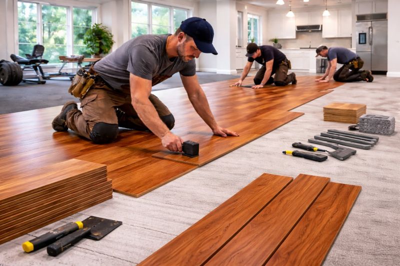 Cherry Floor Installation in Odenton, MD