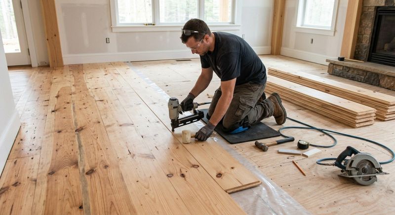 Pine Floor Installation in Ellicott City, MD