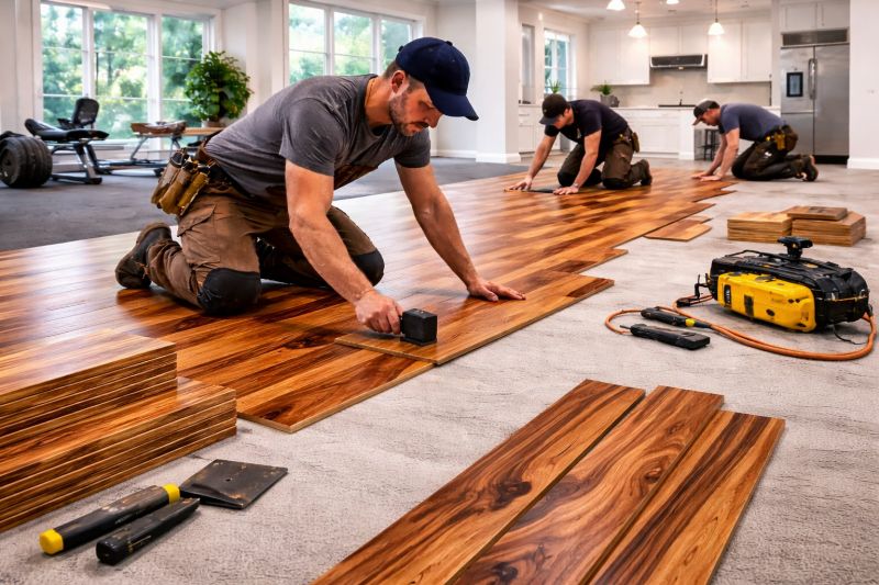 Teak Flooring Installation in Ellicott City, MD