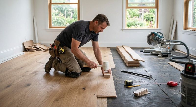 Wide Plank Floor Installation in Ellicott City, MD